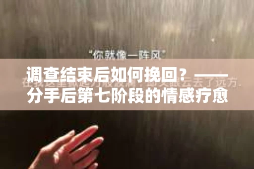 调查结束后如何挽回？——分手后第七阶段的情感疗愈与决策指南