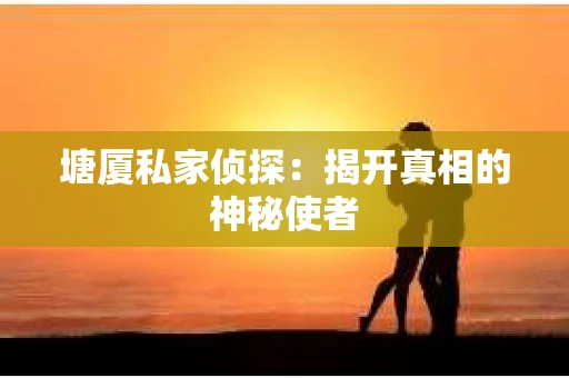 塘厦私家侦探：揭开真相的神秘使者