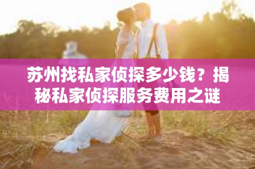 苏州找私家侦探多少钱？揭秘私家侦探服务费用之谜