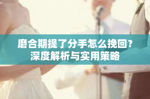 磨合期提了分手怎么挽回？深度解析与实用策略